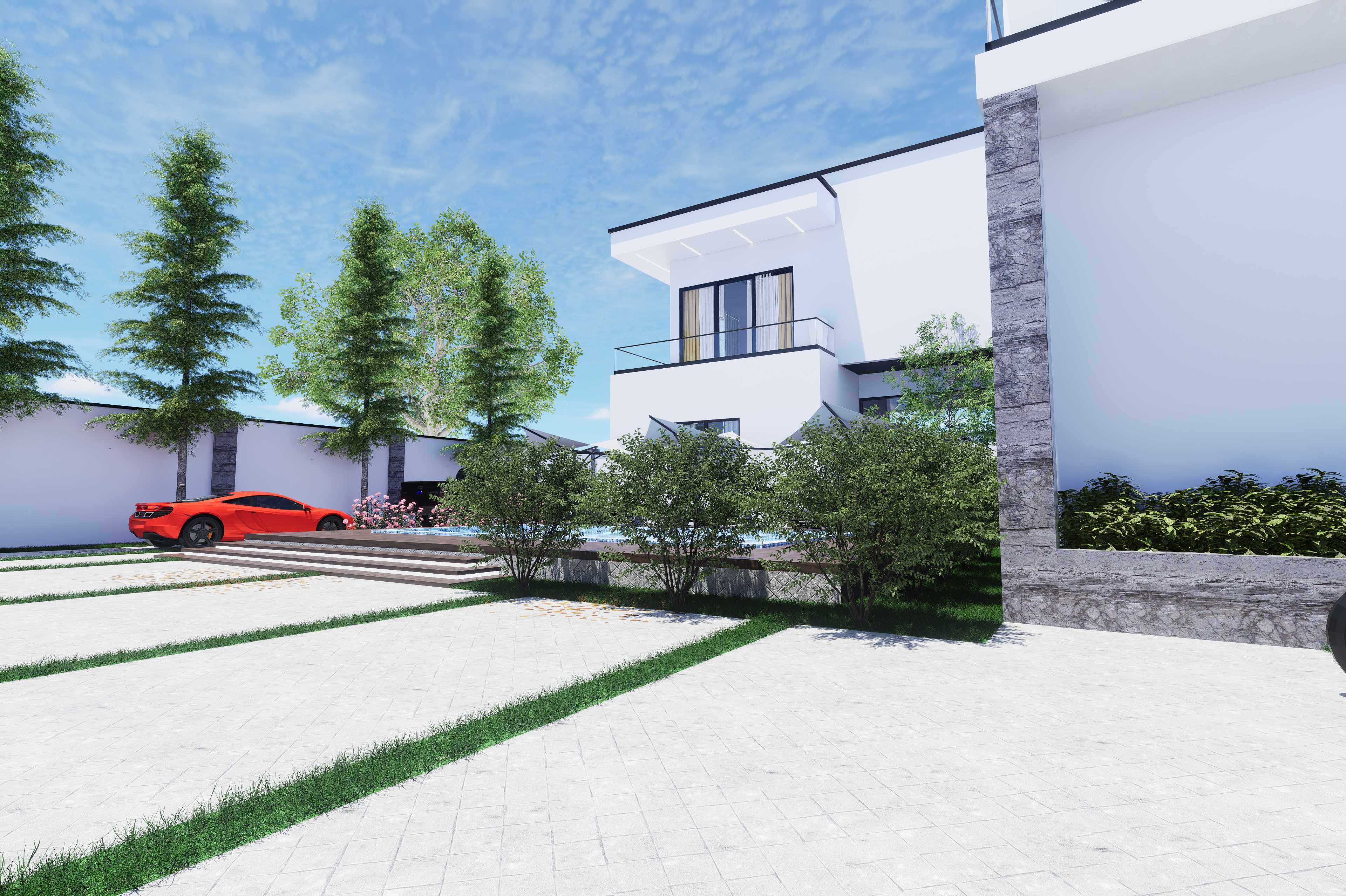 Courtyard and pool area