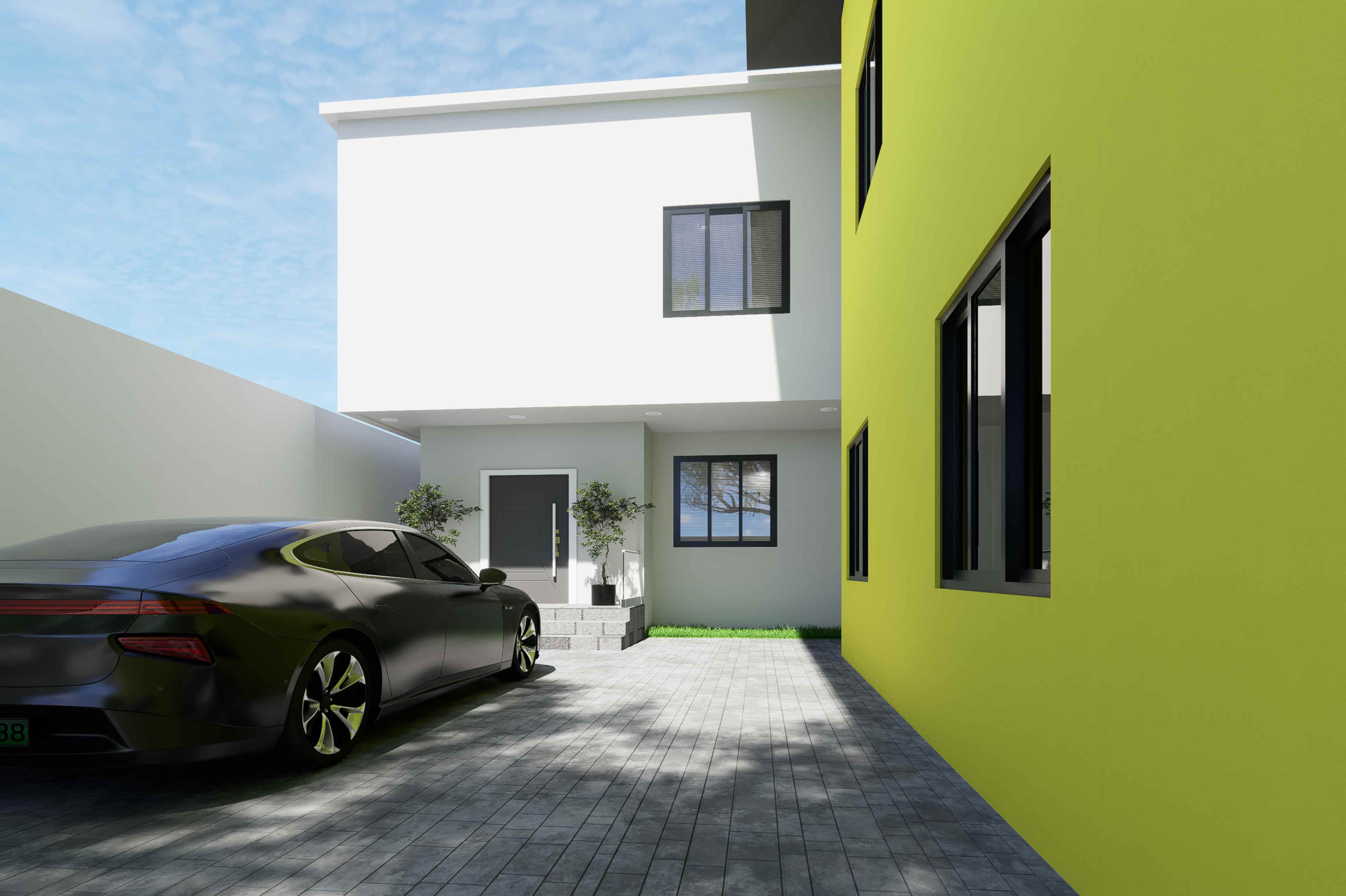 Angled front view